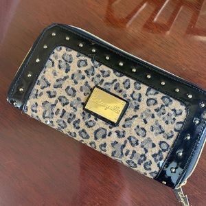 Betseyville Sequin Leopard Zip Around Wallet